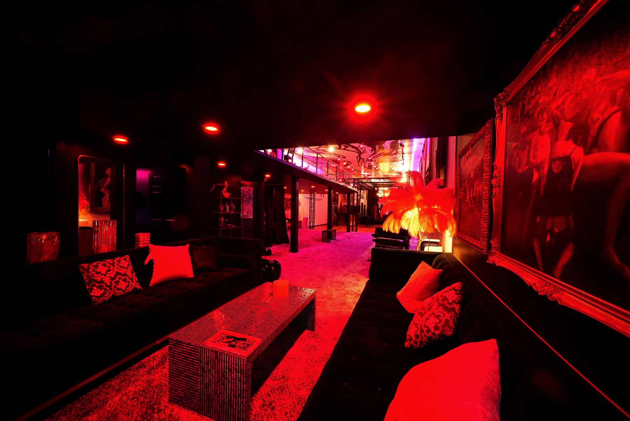 Interior space with bondage furniture